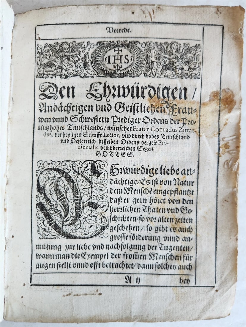 1596 HISTORICAL DESCRIPTION SHORT CHRONICLE of DOMINICAN ORDER antique VELLUM - 4