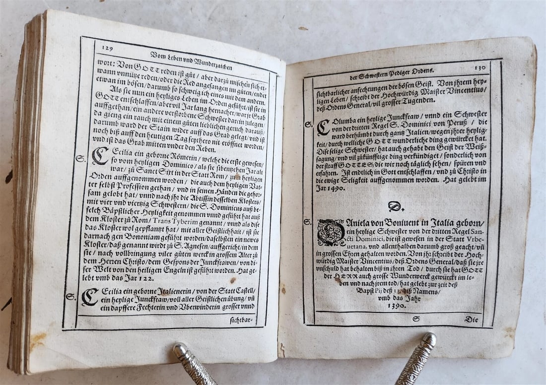 1596 HISTORICAL DESCRIPTION SHORT CHRONICLE of DOMINICAN ORDER antique VELLUM - 6
