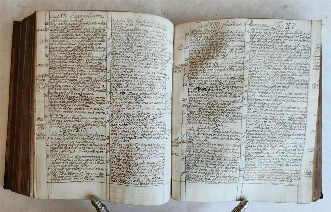 1602 BIBLE in LATIN ILLUSTRATED w/ MAP & NUMEROUS WOODCUTS antique - 13