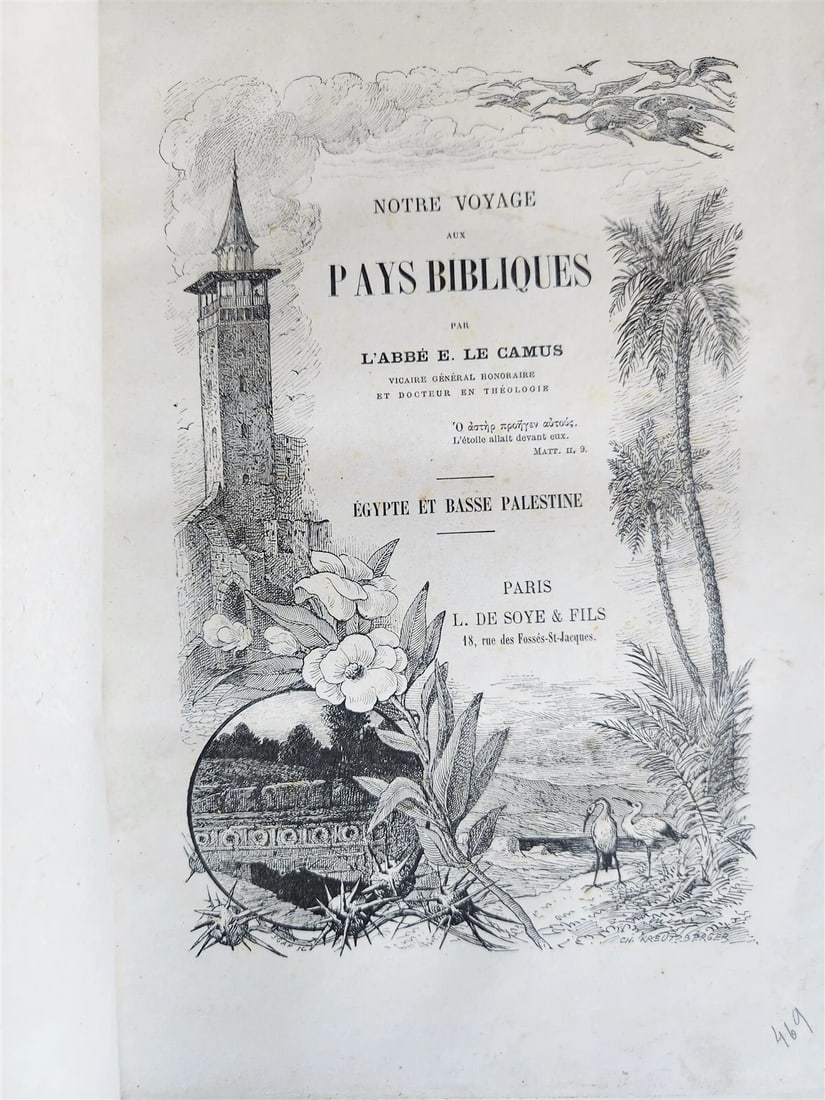 1889 NOTRE VOYAGE AUX PAYS BIBLIQUES 2v antique ASIA MINOR SYRIA EGYPT PALESTINE - 9