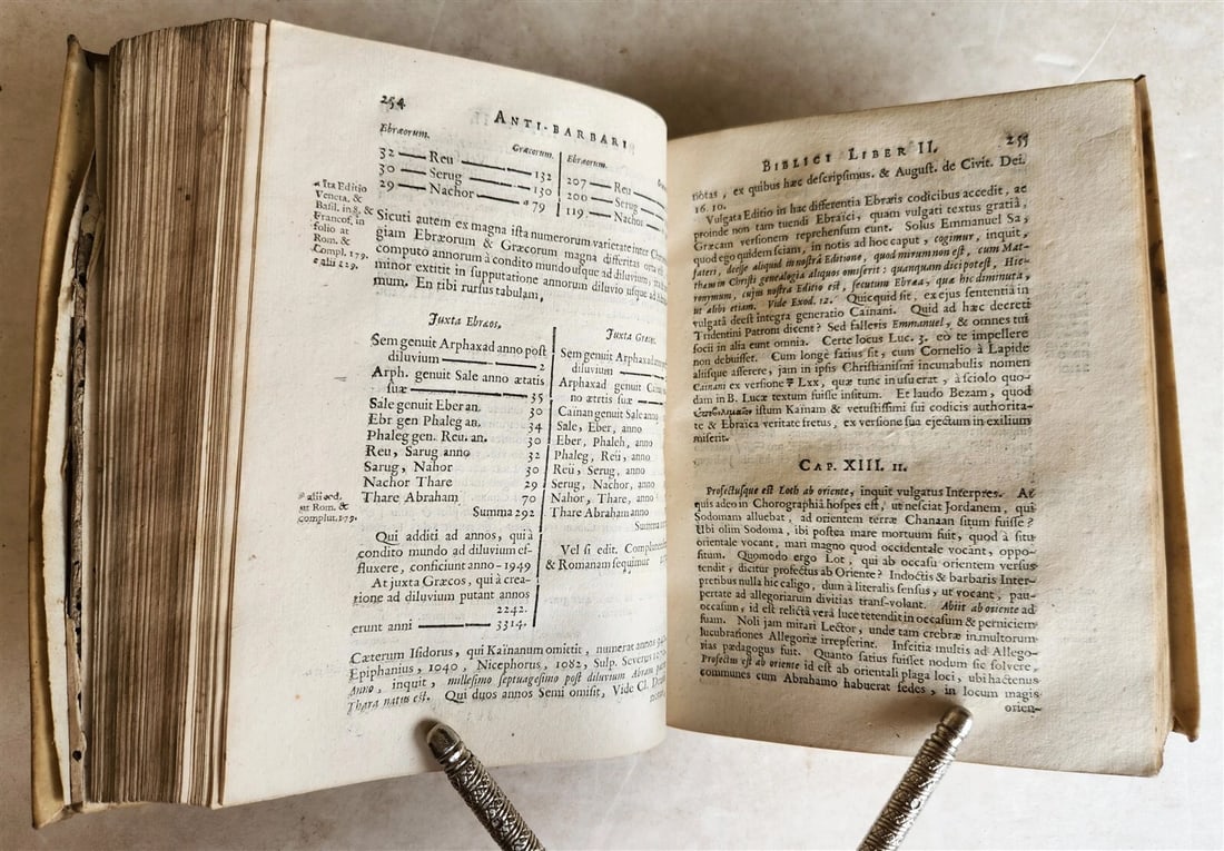 1656 ANTI-BARBARUS BIBLICUS antique VELLUM BINDING - 5