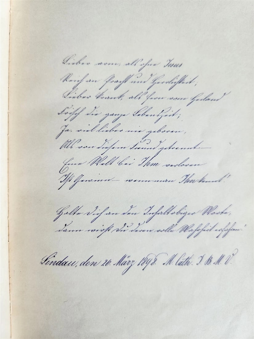 1890s ALBUM AMICORUM - MANUSCRIPT BOOK in GERMAN antique - 5