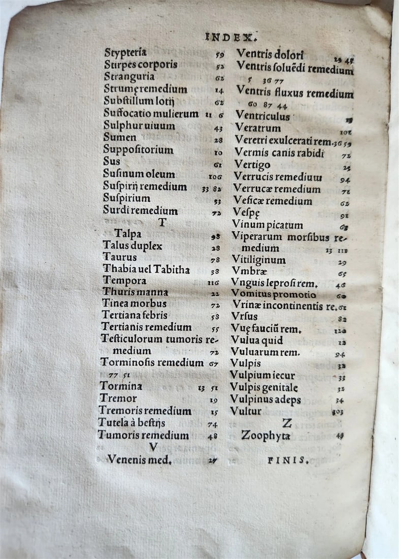 1539 PLATONIC PHILOSOPHY on MEDICINE of BEASTS CATTLE & BIRDS antique 16th CENT. - 11