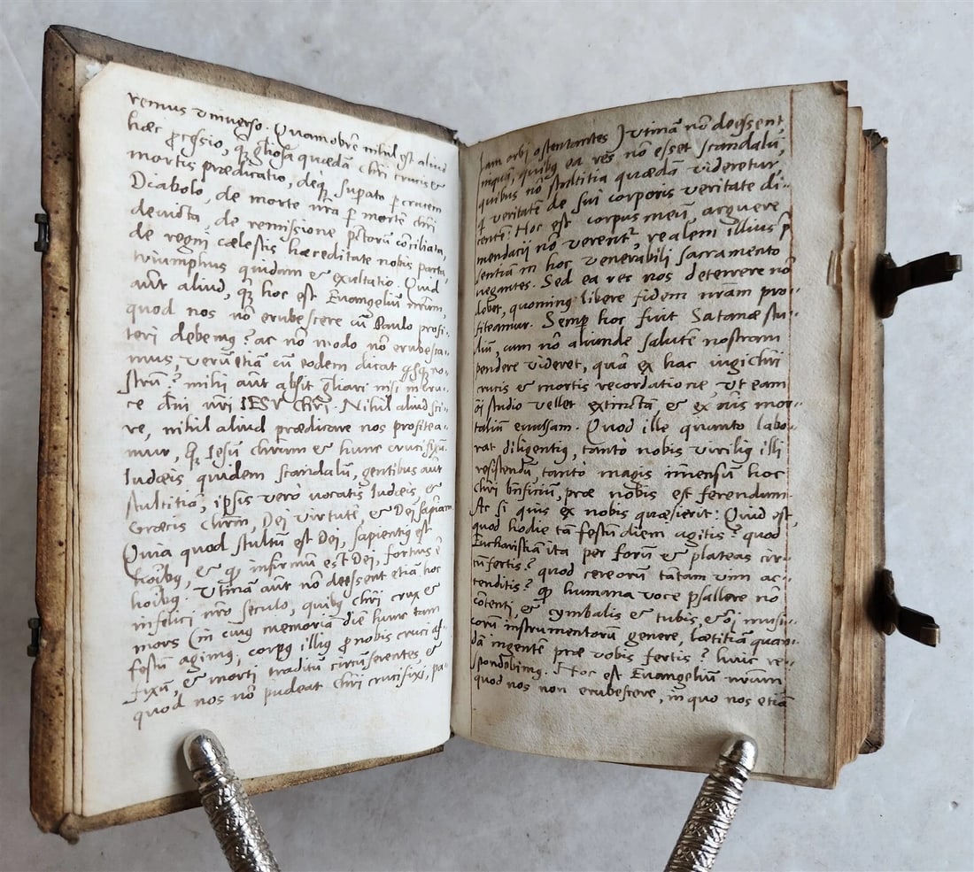 1561 THEOLOGY by FLORIAN TREFLER antique PIGSKIN BINDING 16th CENTURY - 5