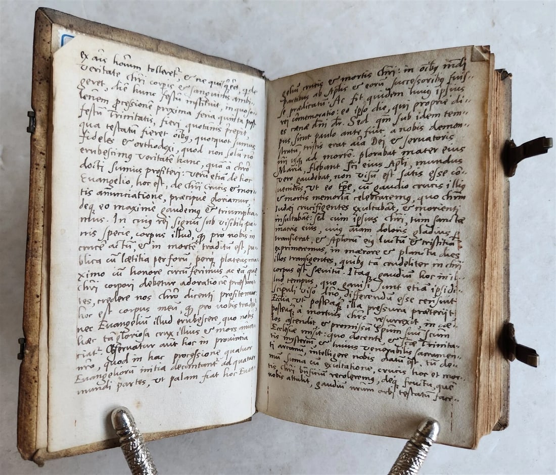 1561 THEOLOGY by FLORIAN TREFLER antique PIGSKIN BINDING 16th CENTURY - 6