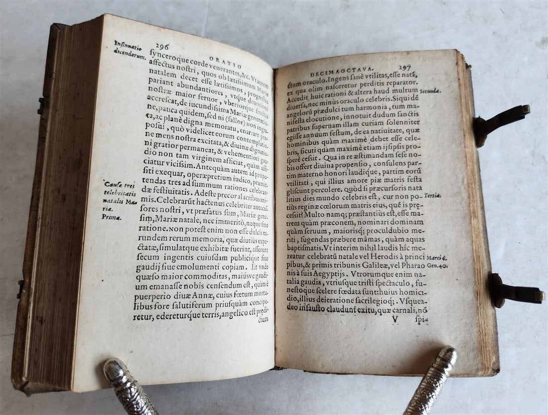 1561 THEOLOGY by FLORIAN TREFLER antique PIGSKIN BINDING 16th CENTURY - 8