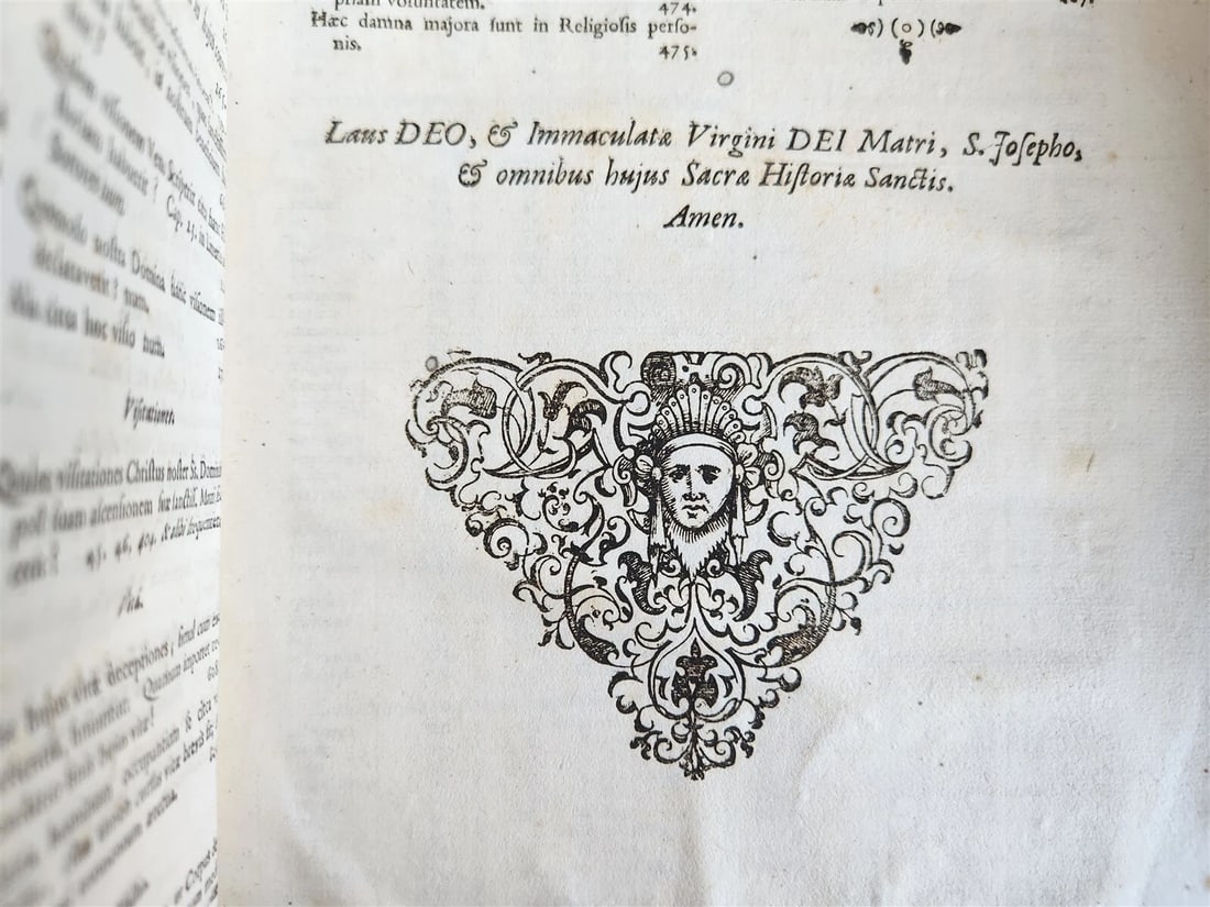 1719 MYSTICA CIVITAS DEI 3 PIGSKIN BOUND FOLIOS antique - 10