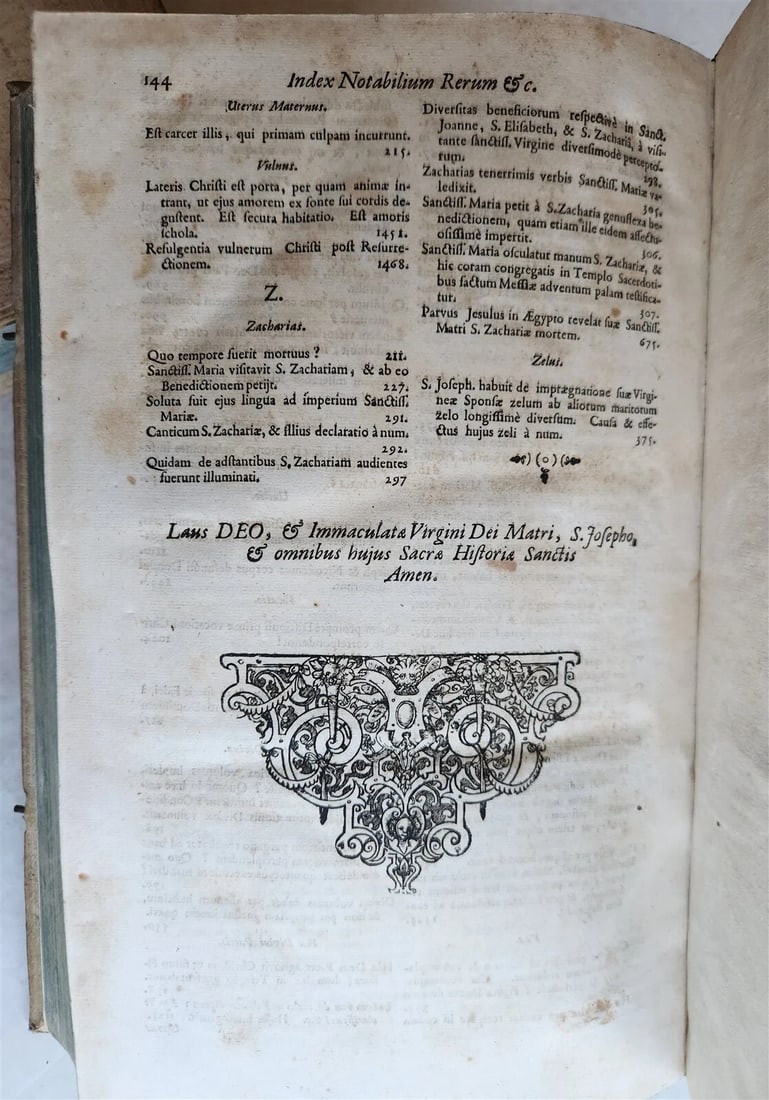 1719 MYSTICA CIVITAS DEI 3 PIGSKIN BOUND FOLIOS antique - 13