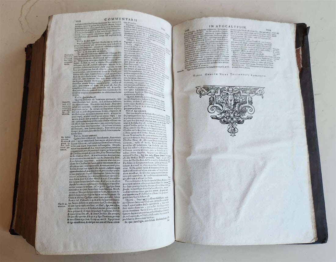 1618 BIBLE NEW TESTAMENT COMMENTARY by Benedictus Aretius antique 17th c. FOLIO - 8