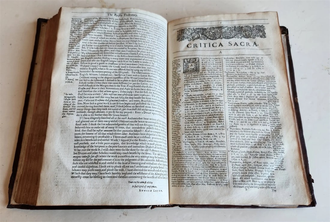 1650 CRITICA SACRA in ENGLISH antique 17th century LONDON - 8