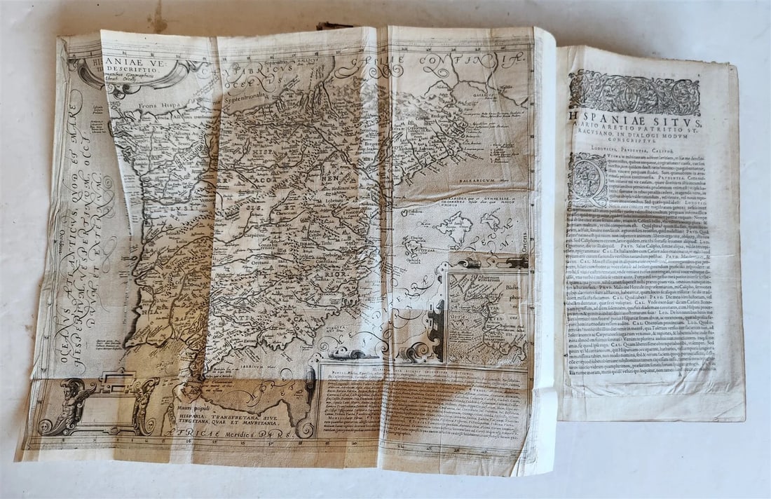 1603 HISTORY of SPAIN LUSITANIA ETHIOPIA INDIA antique FOLIO ILLUSTRATED w/ MAPS (1 of 12)
