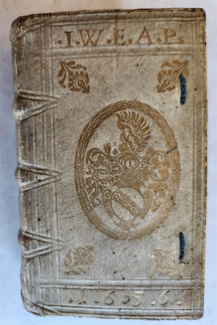 1646 SANCTAE INTENTIONES HAGIOPHILAE TRIBUS antique FABULOUS VELLUM BINDING (1 of 10)