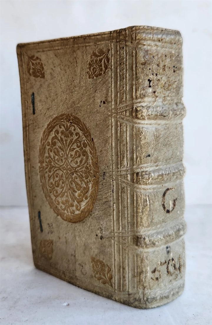 1646 SANCTAE INTENTIONES HAGIOPHILAE TRIBUS antique FABULOUS VELLUM BINDING - 3