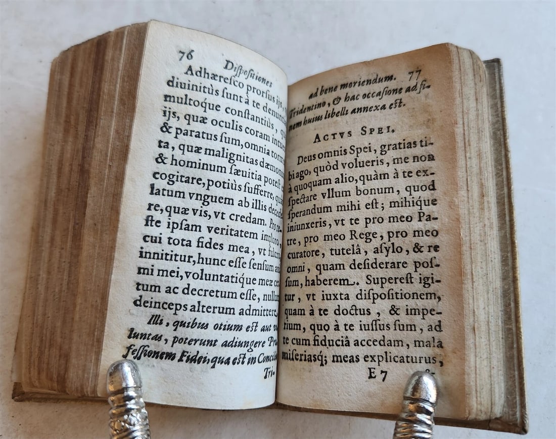 1646 SANCTAE INTENTIONES HAGIOPHILAE TRIBUS antique FABULOUS VELLUM BINDING - 9