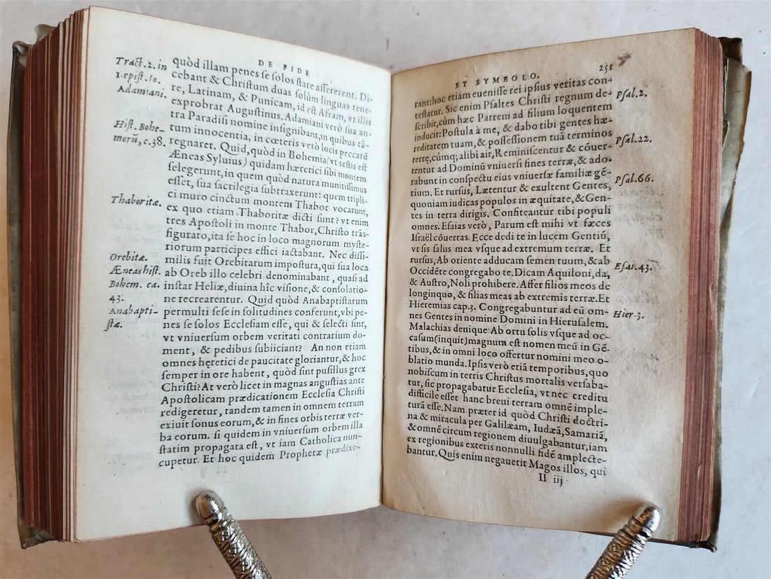 1573 BIBLE COMMENTARY by Thomas BEAUXAMI antique 16th CENTURY VELLUM BINDING - 5