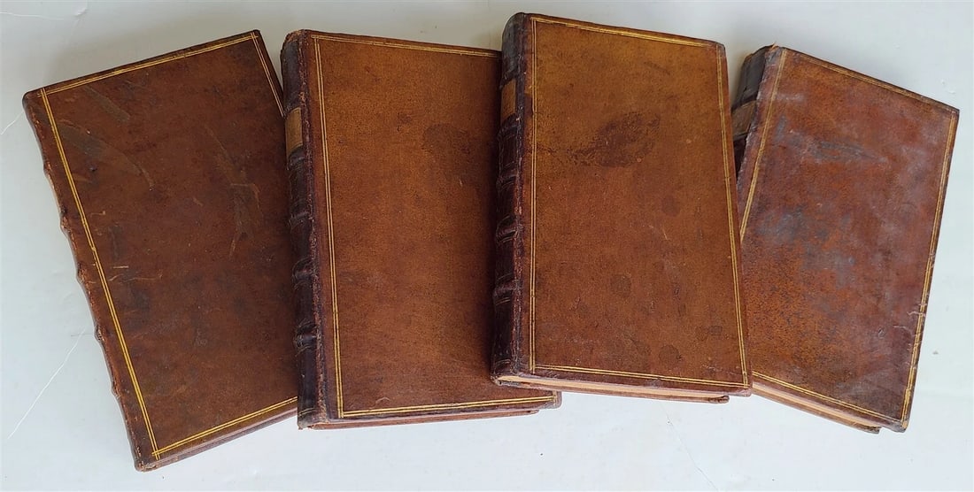 1776-77 4 vols DON QUIXOTE by CERVANTES 1st DANISH ED. antique ILLUSTRATED RARE - 4