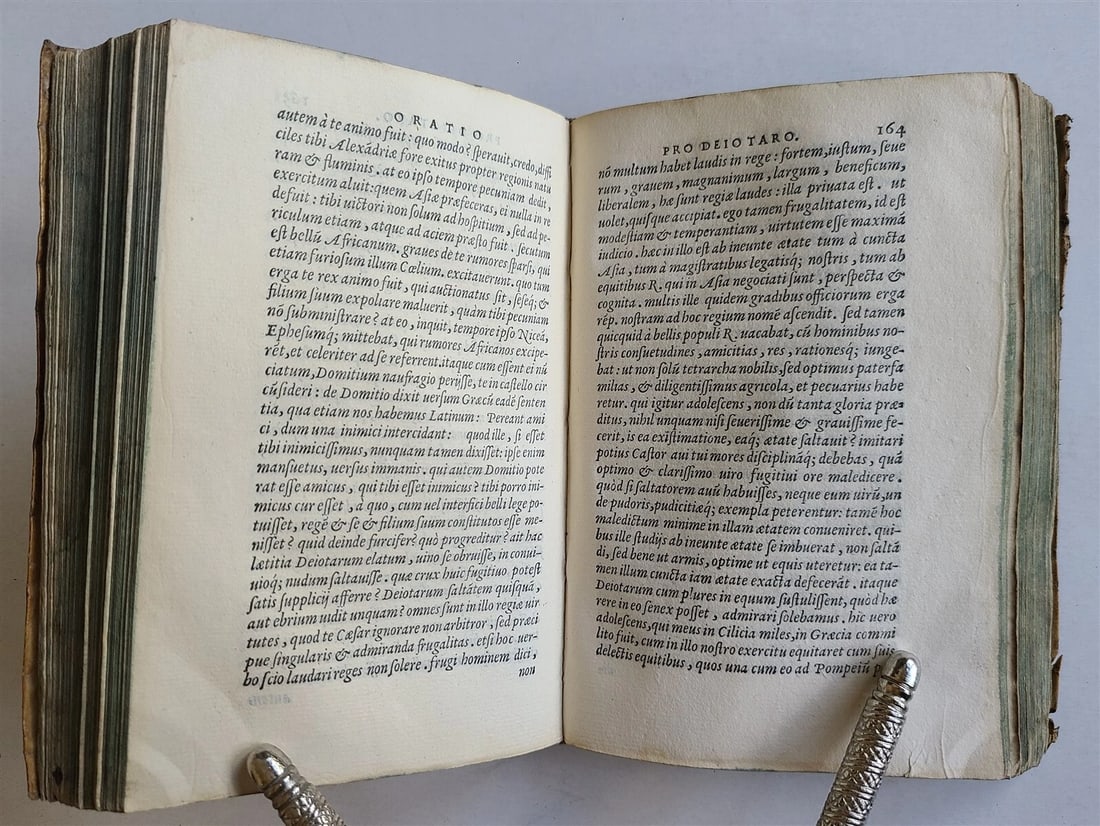 1559 ALDINE PRESS CICERO by Pauli Manutii antique VELLUM BINDING 16th CENTURY - 4