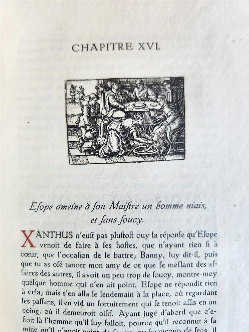 1920 AESOP'S FABLES antique Les Fables d'Esope Phrygien ILLUSTRATED 1669 reprint - 11