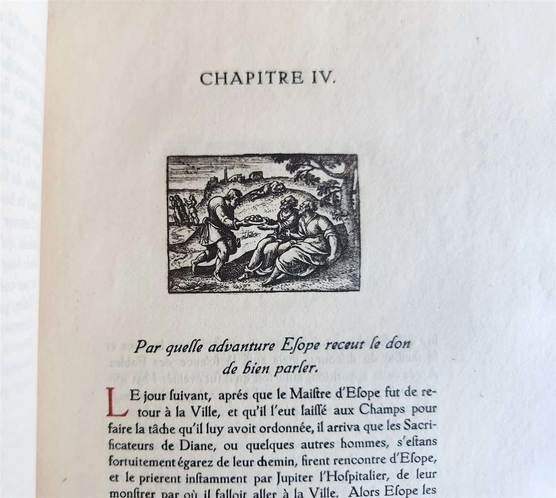 1920 AESOP'S FABLES antique Les Fables d'Esope Phrygien ILLUSTRATED 1669 reprint - 13