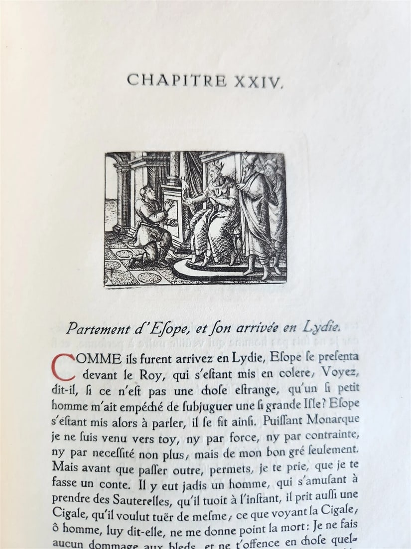 1920 AESOP'S FABLES antique Les Fables d'Esope Phrygien ILLUSTRATED 1669 reprint - 7