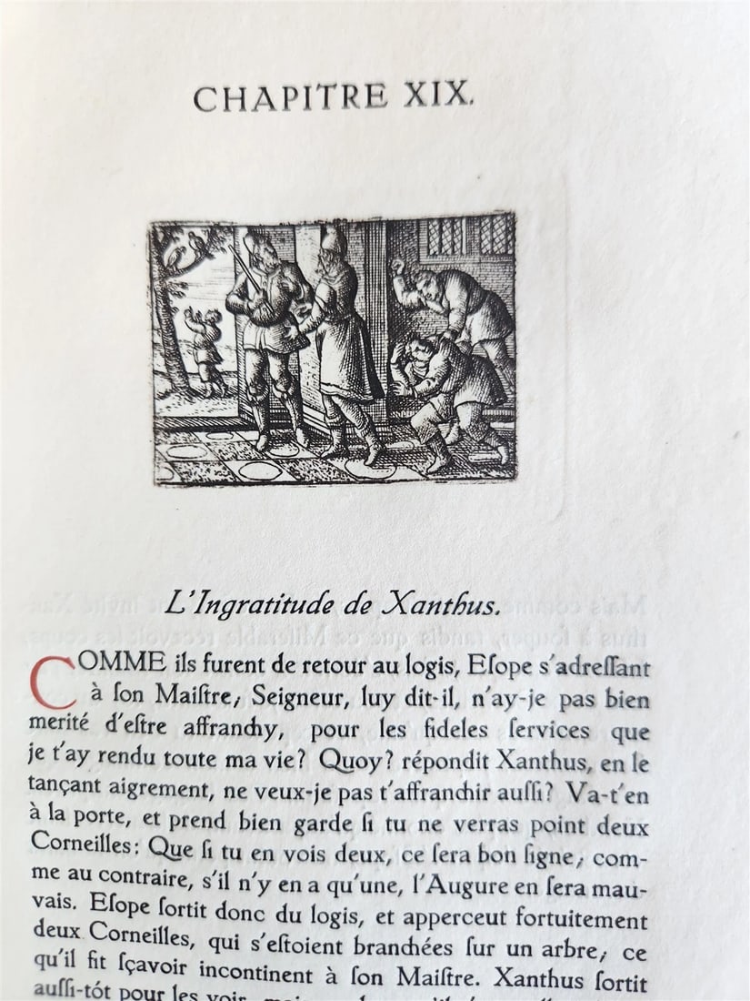 1920 AESOP'S FABLES antique Les Fables d'Esope Phrygien ILLUSTRATED 1669 reprint - 9