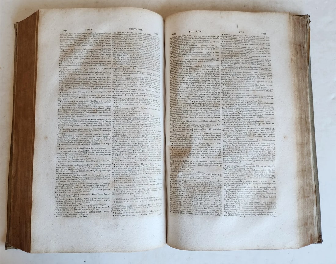 1749 THESAURUS ERUDITIONIS SCHOLASTICAE by BASILII FABRI antique VELLUM FOLIO - 11