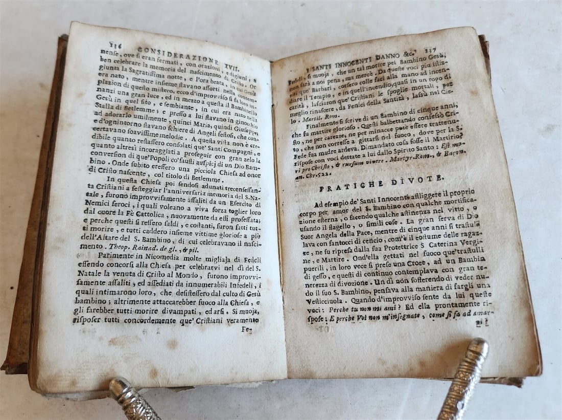1737 L'AMOR DE CUORI GESU BAMBINIO by S. NATALE antique in ITALIAN vellum bound - 6