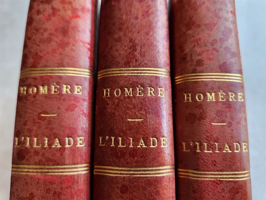 1804 L'ILIADE D'HOMERE by P.J. Bitaube antique 3 VOLUMES in FRENCH - 8