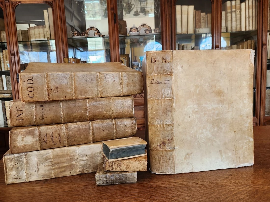 1556 LAW BOOK Corpus Juris Civilis DIGESTUM NOVUM antique MASSIVE FOLIO vellum - 2