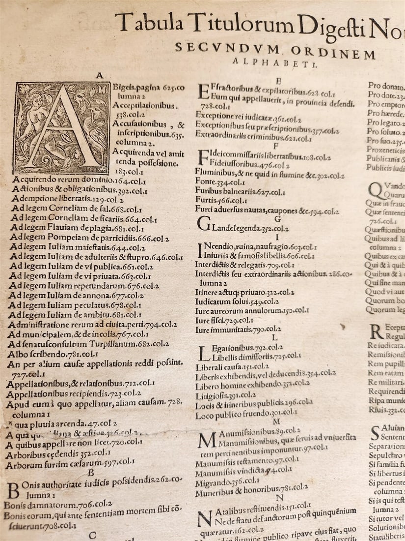 1556 LAW BOOK Corpus Juris Civilis DIGESTUM NOVUM antique MASSIVE FOLIO vellum - 6