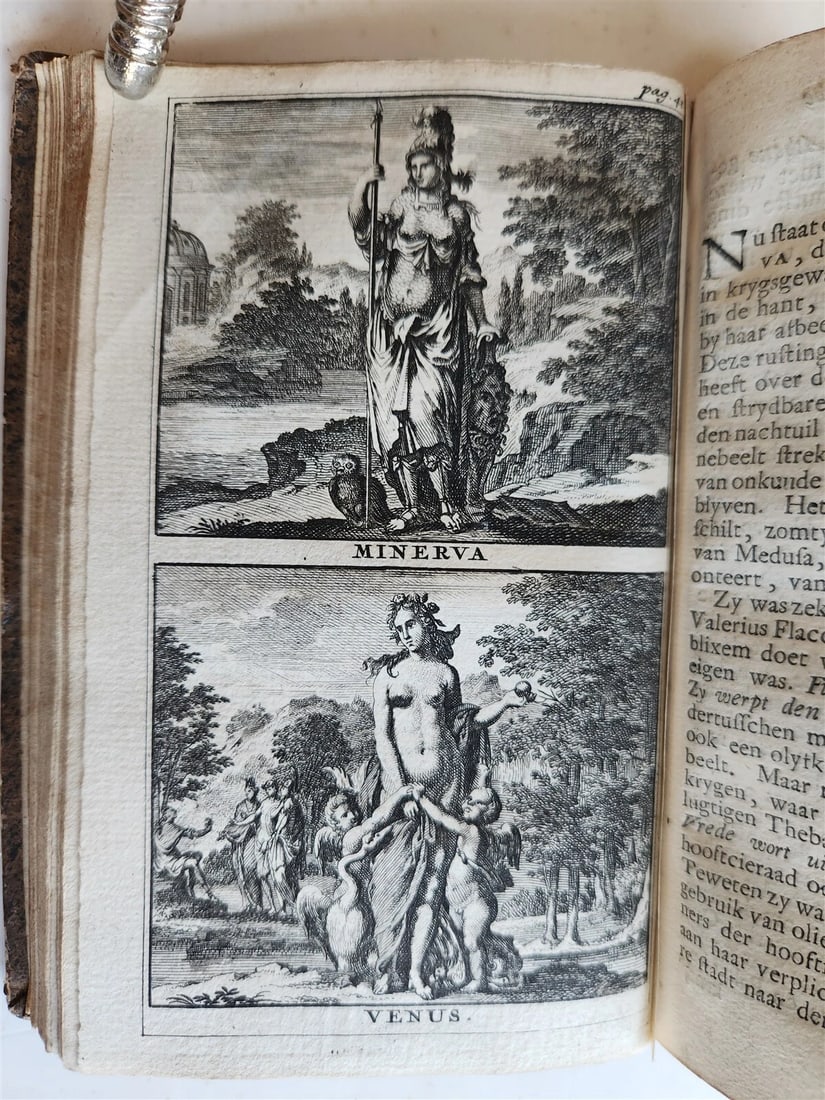 1742 PAGAN GODS & GODDESSES from FABLES & ANCIENT POETRY antique ILLUSTRATED - 10
