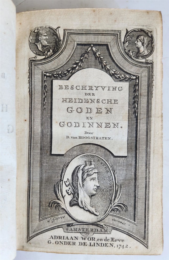 1742 PAGAN GODS & GODDESSES from FABLES & ANCIENT POETRY antique ILLUSTRATED - 2