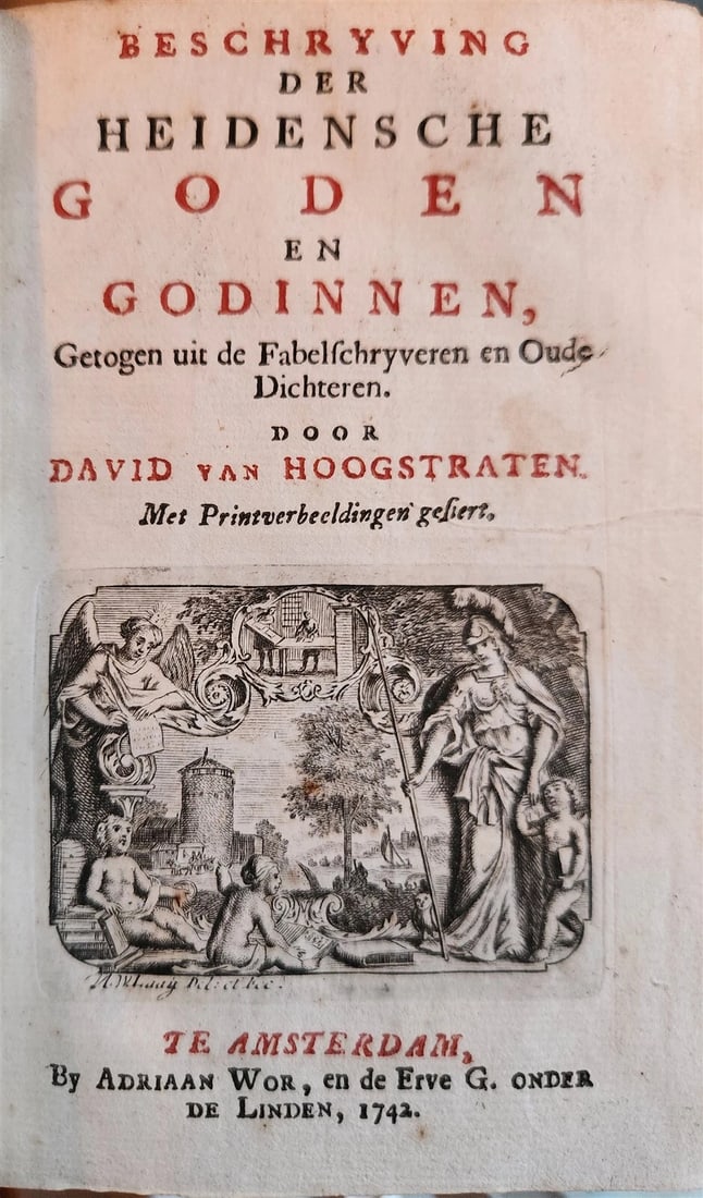 1742 PAGAN GODS & GODDESSES from FABLES & ANCIENT POETRY antique ILLUSTRATED - 3