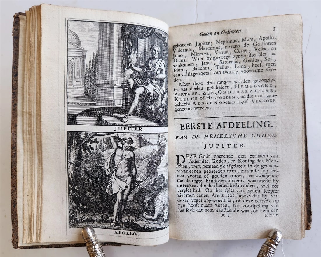 1742 PAGAN GODS & GODDESSES from FABLES & ANCIENT POETRY antique ILLUSTRATED - 7