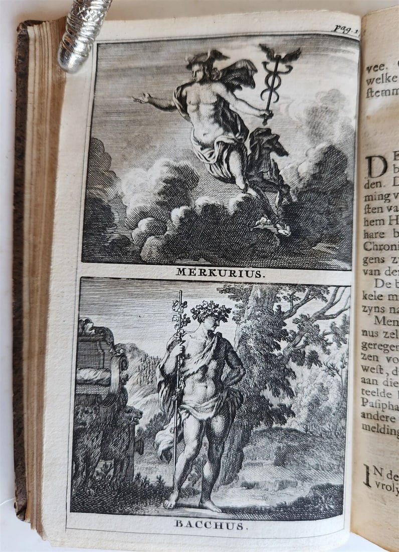 1742 PAGAN GODS & GODDESSES from FABLES & ANCIENT POETRY antique ILLUSTRATED - 8