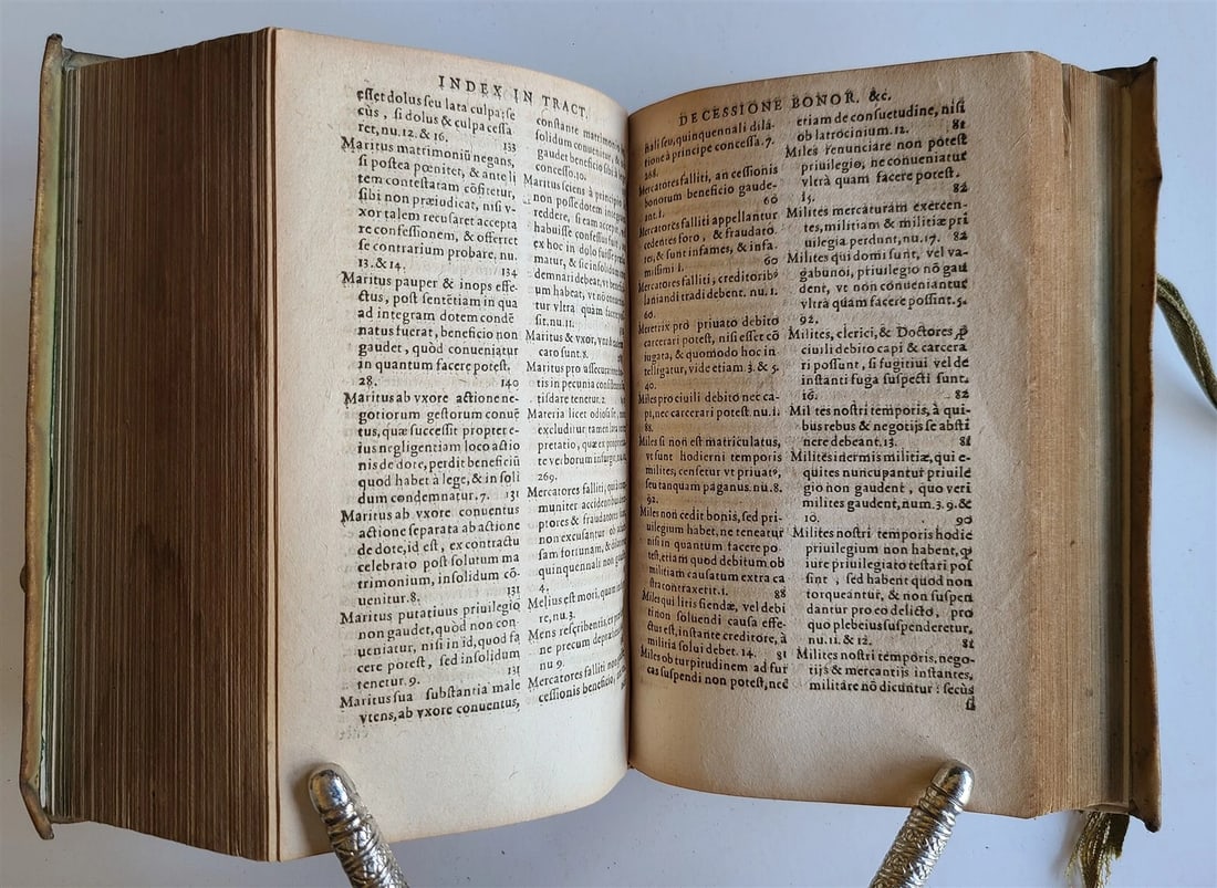 1585 LAW BOOK in LATIN De Testamentis Coniugum Libri Quinque antique VELLUM - 8