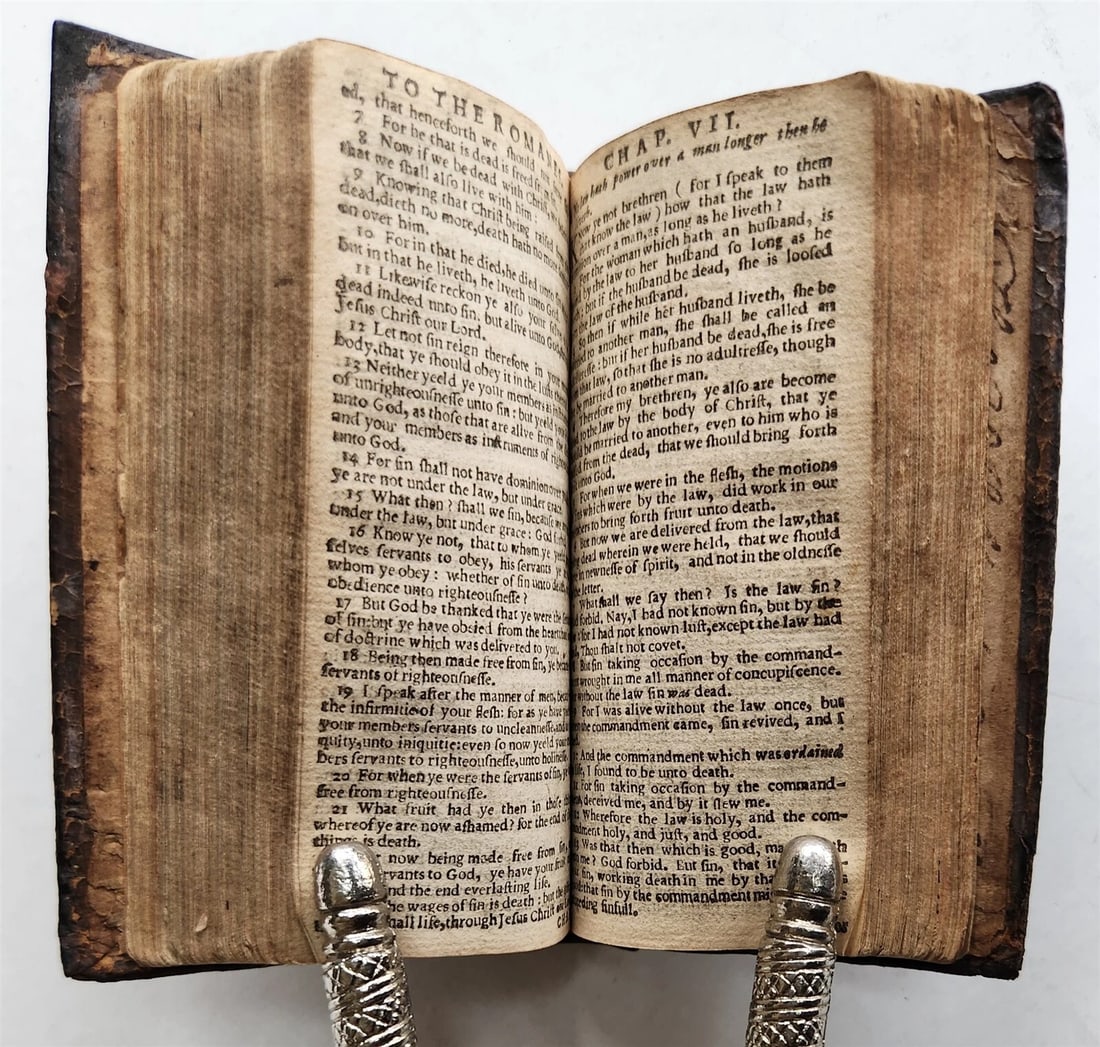 1641 BIBLE in ENGLISH NEW TESTAMENT antique Robert Barker & Assigns of John Bill - 7