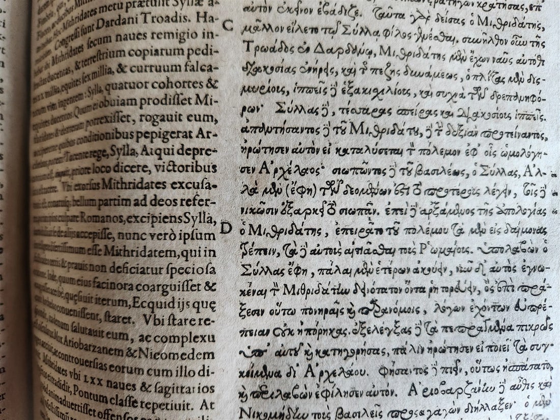 1620 PLUTARCH 2 volumes MORAL WORKS antique in GREEK & LATIN massive folio - 12