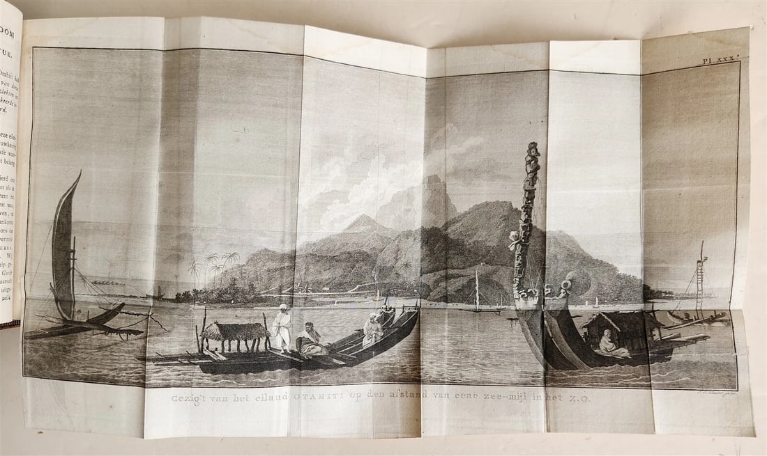 1795-1803 VOYAGE of CAPTAIN COOK 13 vols DUTCH ILLUSTRATED antique MAPS PLATES - 11