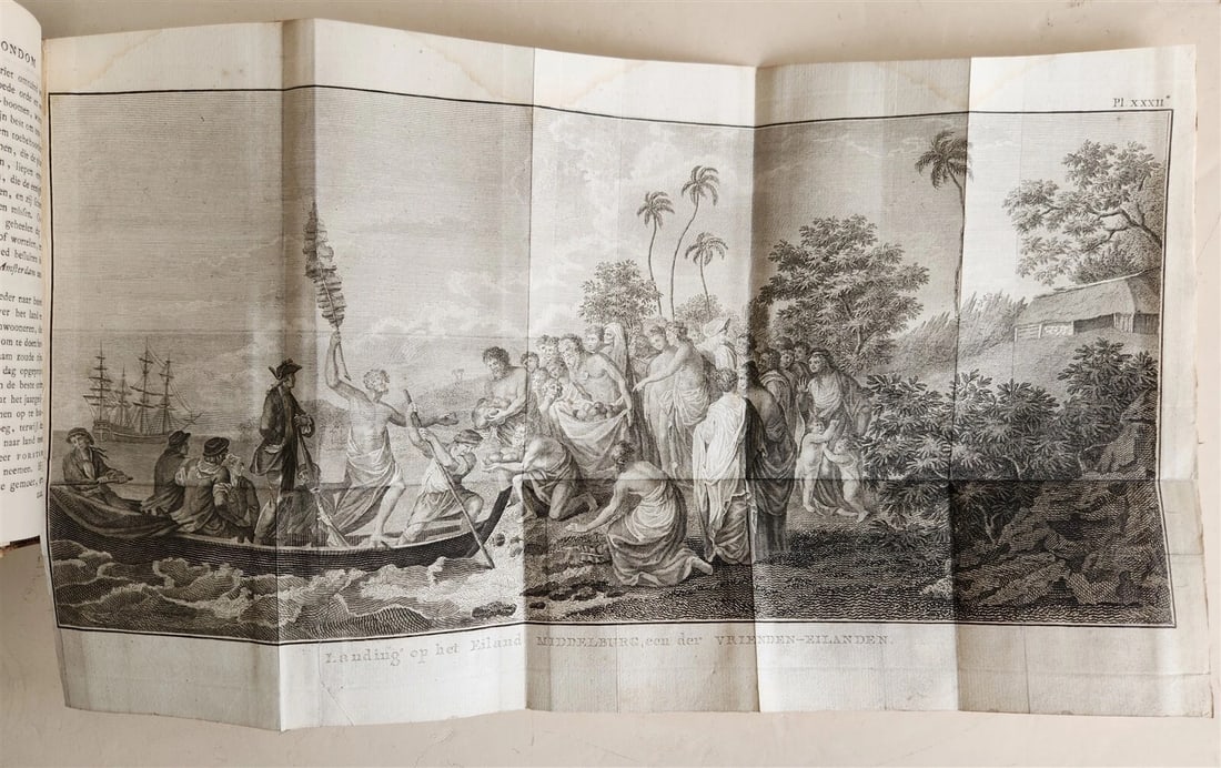 1795-1803 VOYAGE of CAPTAIN COOK 13 vols DUTCH ILLUSTRATED antique MAPS PLATES - 13