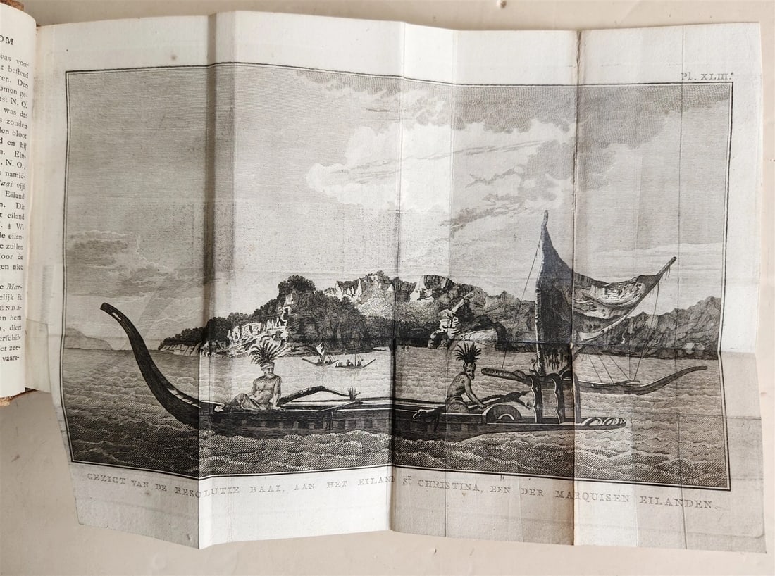 1795-1803 VOYAGE of CAPTAIN COOK 13 vols DUTCH ILLUSTRATED antique MAPS PLATES - 14