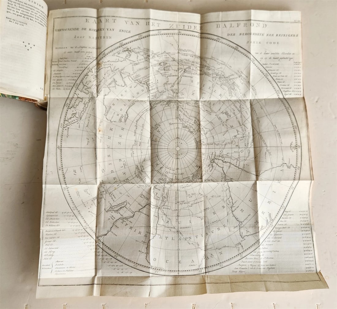 1795-1803 VOYAGE of CAPTAIN COOK 13 vols DUTCH ILLUSTRATED antique MAPS PLATES - 9
