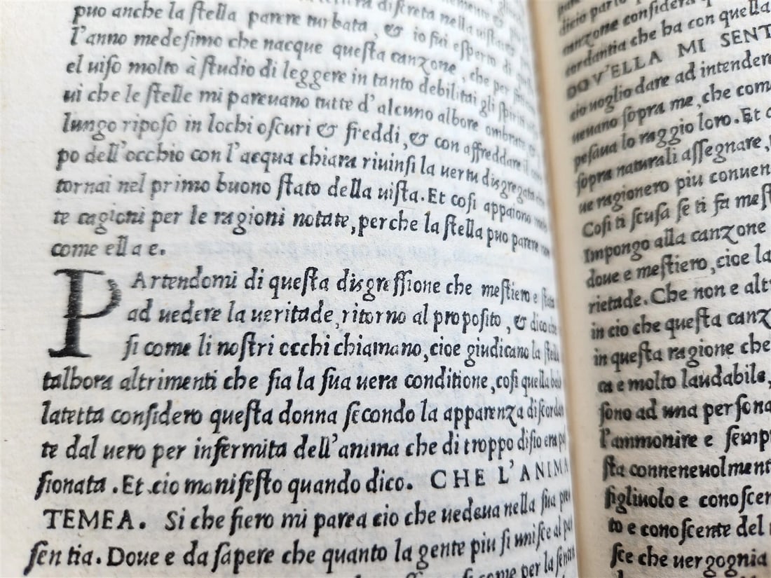 1531 DANTE ALIGHIERI POST-INCUNABULA L'Amoroso Convivio ANTIQUE in ITALIAN - 8