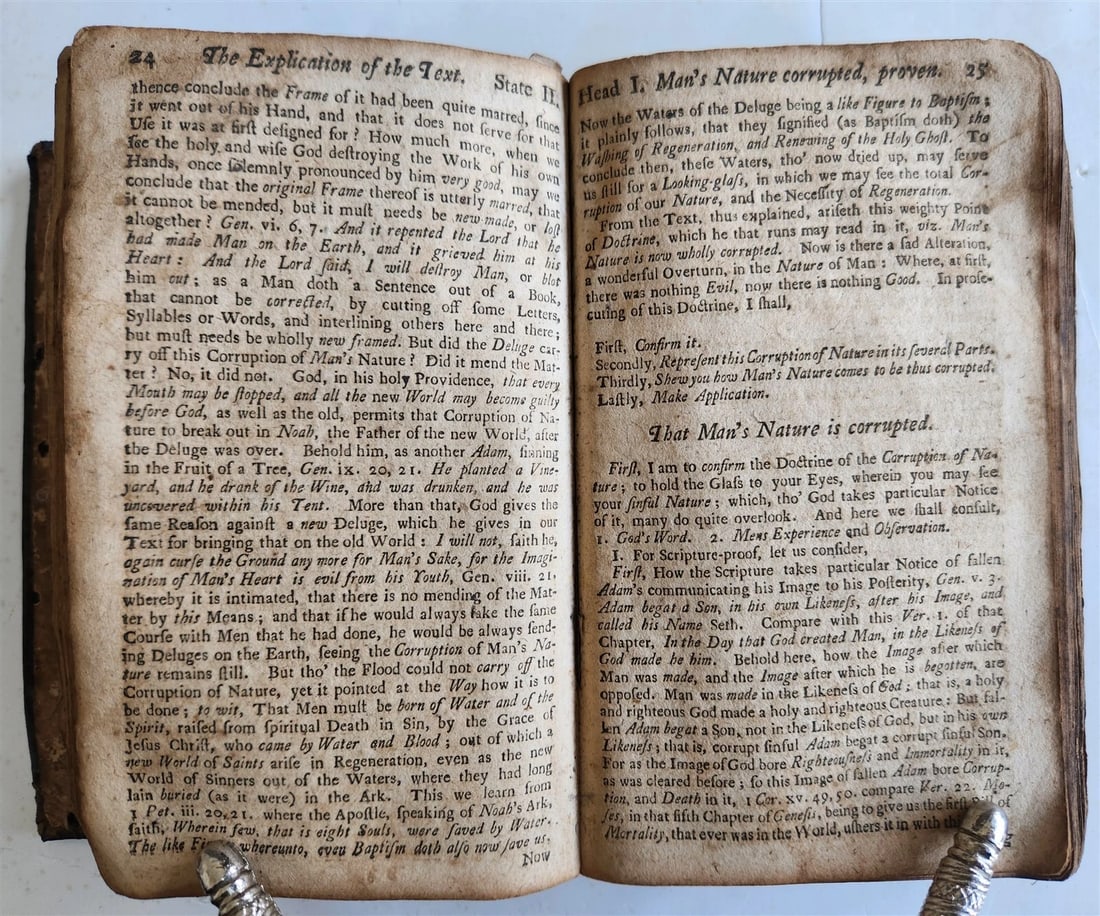 1750 HUMAN NATURE in its FOUR-FOLD STATE by THOMAS BOSTON antique - 6