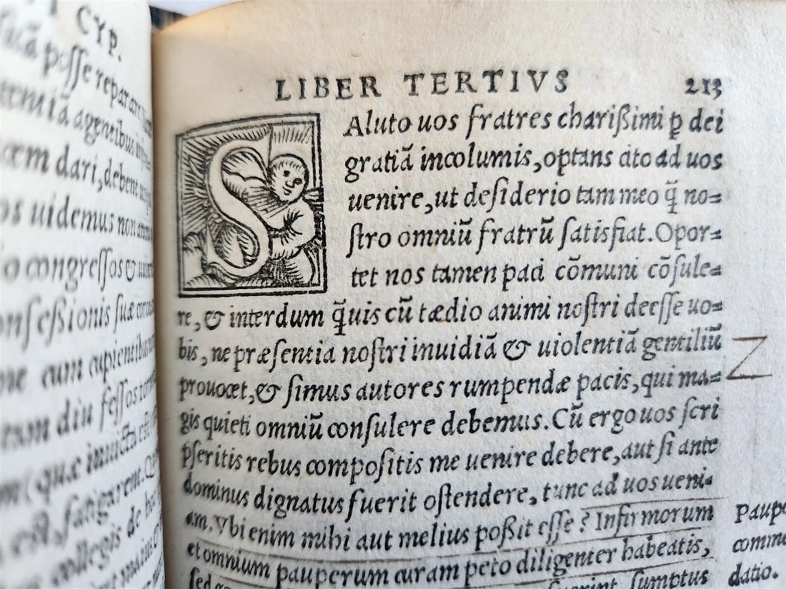 1524 OPERUM DIVI CAECILII CYPRIANI antique 16th CENTURY post-incunabula - 12