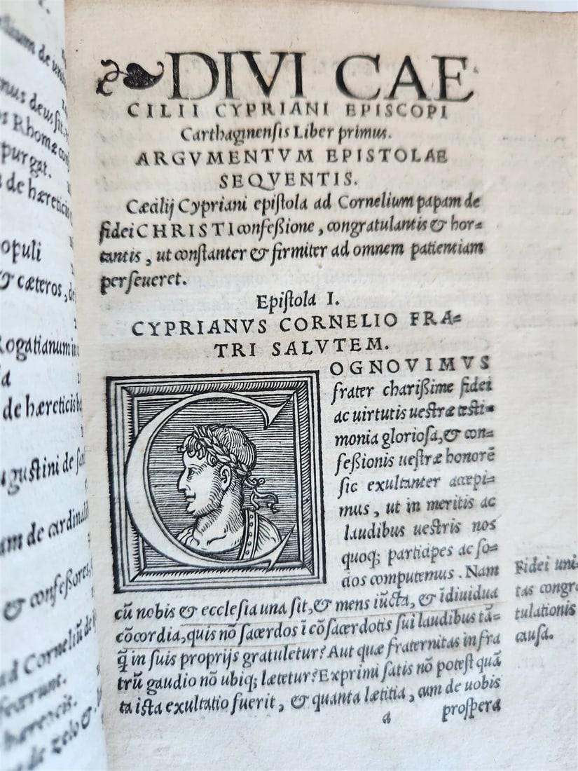 1524 OPERUM DIVI CAECILII CYPRIANI antique 16th CENTURY post-incunabula - 3