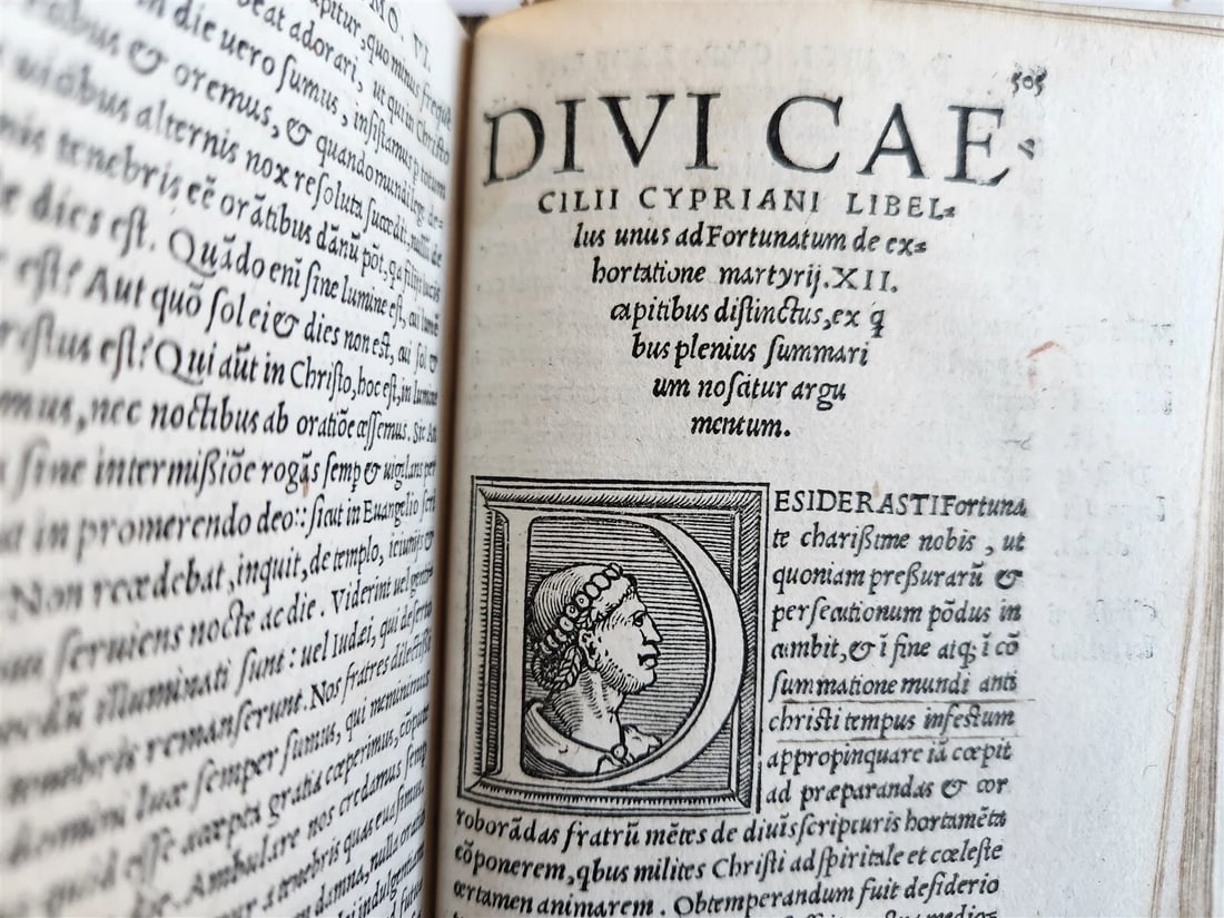 1524 OPERUM DIVI CAECILII CYPRIANI antique 16th CENTURY post-incunabula - 5