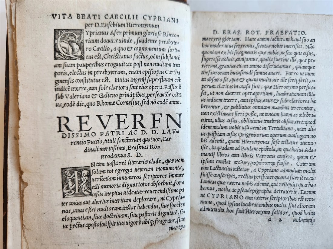 1524 OPERUM DIVI CAECILII CYPRIANI antique 16th CENTURY post-incunabula - 6