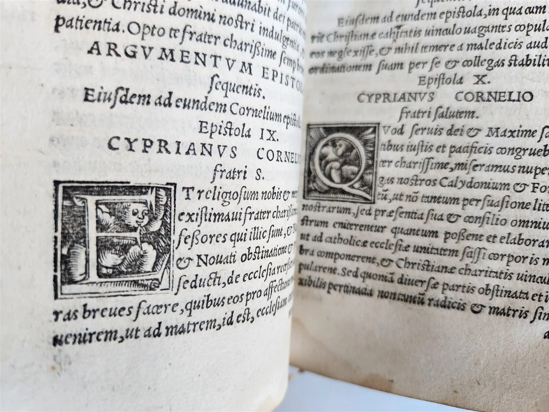 1524 OPERUM DIVI CAECILII CYPRIANI antique 16th CENTURY post-incunabula - 7