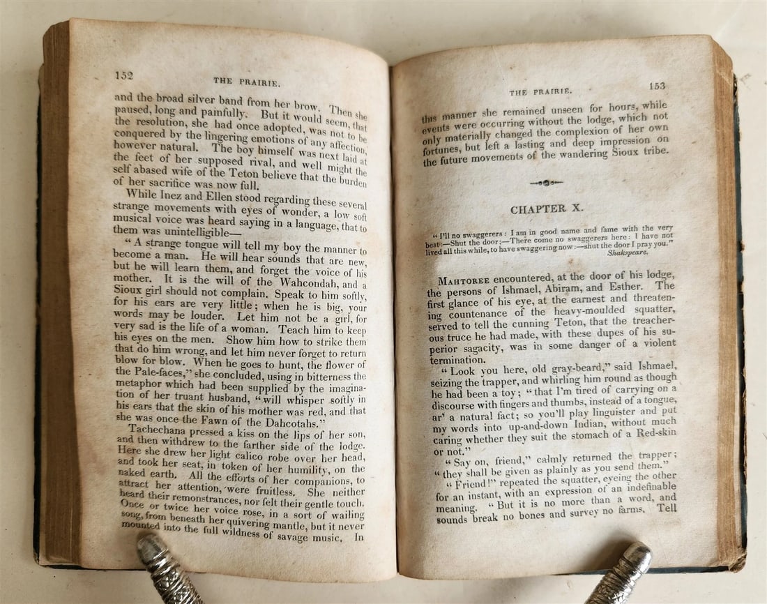 1829 THE PRAIRIE A TALE by FENIMORE COOPER antique - 4